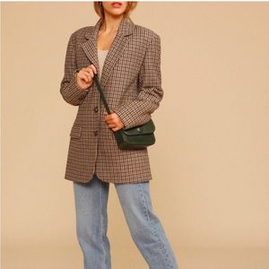 Rouje Jacques Houndstooth Print Blazer